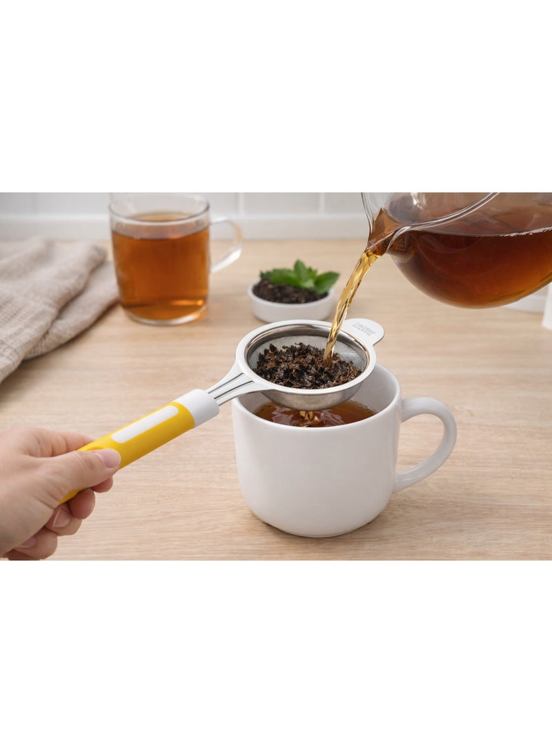 ديسينت ديسنت ستينلس ستيل تي ستراينر ويذ فاين ميش آند هيت ريزِستَنت هاندل | رييوزبل تي فلتر فور لوس تي، هيربس آند سبايسز - Image 2